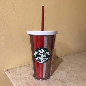 Starbucks Holiday Tumbler Christmas Red Striped